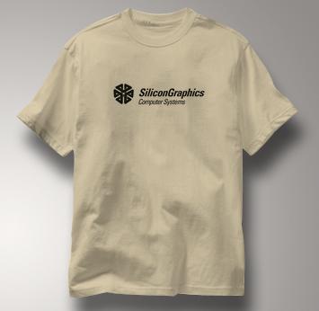Silicon Graphics Computer T Shirt TAN Geek T Shirt