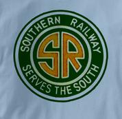 Southern Railway T Shirt Serves the South BLUE Railroad T Shirt Train T Shirt Serves the South T Shirt