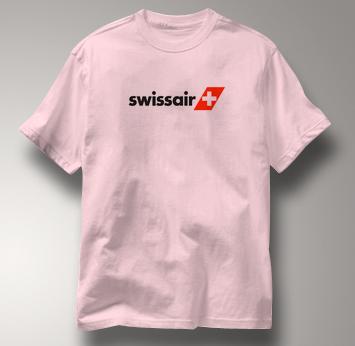 Swissair T Shirt PINK Airlines T Shirt Aviation T Shirt