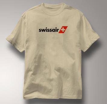 Swissair T Shirt TAN Airlines T Shirt Aviation T Shirt