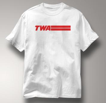 TWA T Shirt WHITE Airlines T Shirt Aviation T Shirt