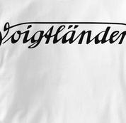 Voigtlander Camera T Shirt Vintage Logo WHITE Vintage Logo T Shirt