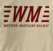 Western Maryland Railway T Shirt WM TAN Railroad T Shirt Train T Shirt B&O Museum T Shirt WM T Shirt