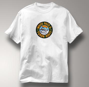 White Pass & Yukon T Shirt Vintage WHITE Railroad T Shirt Train T Shirt Vintage T Shirt