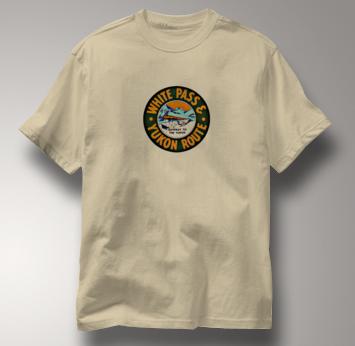 White Pass & Yukon T Shirt Vintage TAN Railroad T Shirt Train T Shirt Vintage T Shirt