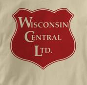 Wisconsin Central T Shirt LTD TAN Railroad T Shirt Train T Shirt LTD T Shirt