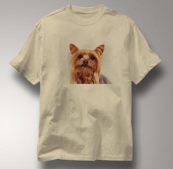 Yorkie T Shirt Portrait Yorkshire Terrier TAN Dog T Shirt Portrait Yorkshire Terrier T Shirt
